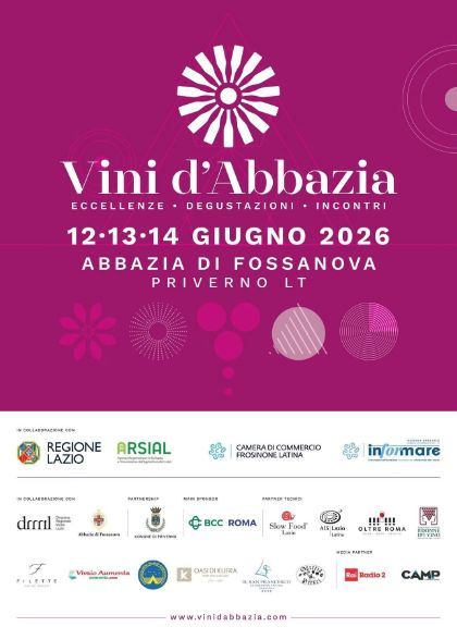 Vini d’Abbazia 2026: a Fossanova incontri, masterclass e una mostra raccontano il vino attraverso la cultura, la spiritualità, la ricerca e l’arte contemporanea
