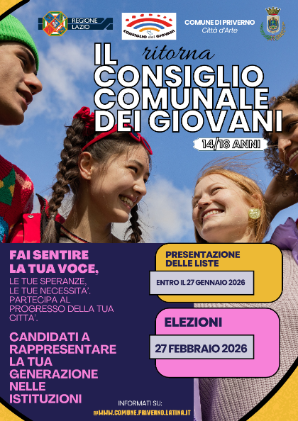 Consiglio Comunale dei Giovani (14/18 anni) 