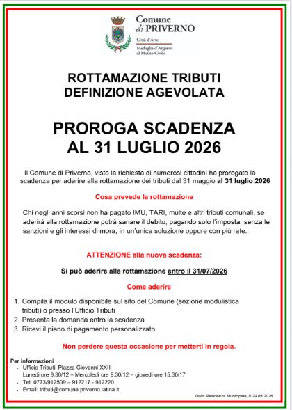 ROTTAMAZIONE TRIBUTI DEFINIZIONE AGEVOLATA  