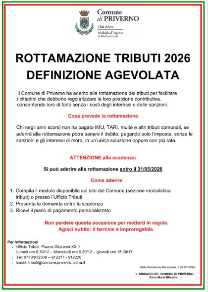 ROTTAMAZIONE TRIBUTI 2026