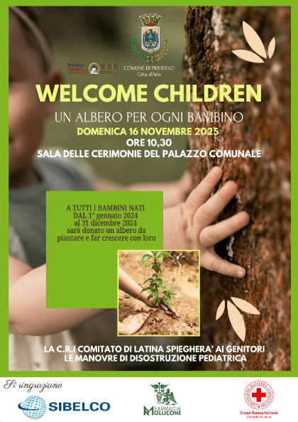 Welcome Children 2025 - Un albero per ogni bambino Welcome Children 2025 - Un albero per ogni bambino