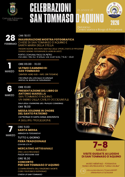 manifesto festeggiamenti san tommaso 2026