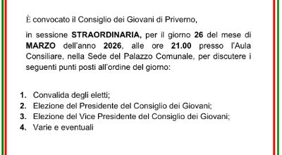 PRIMO CONSIGLIO DEI GIOVANI