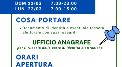 ORARI UFFICI PER REFERENDUM